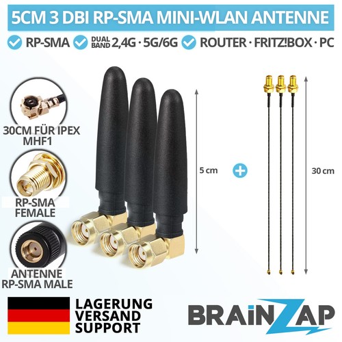 Mini wlan antenne 3 db - 1-3x,