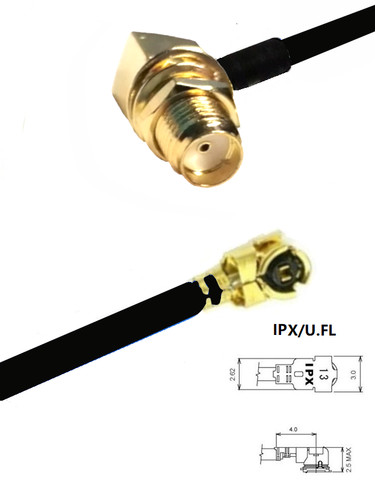 Sma female to - sma, (rightangle)
